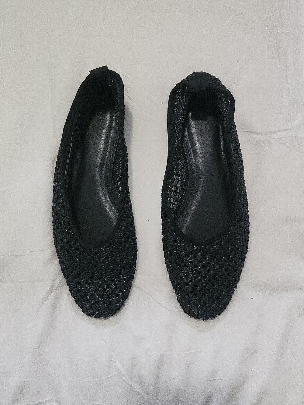 H&M Black Braided Ballet Flats
